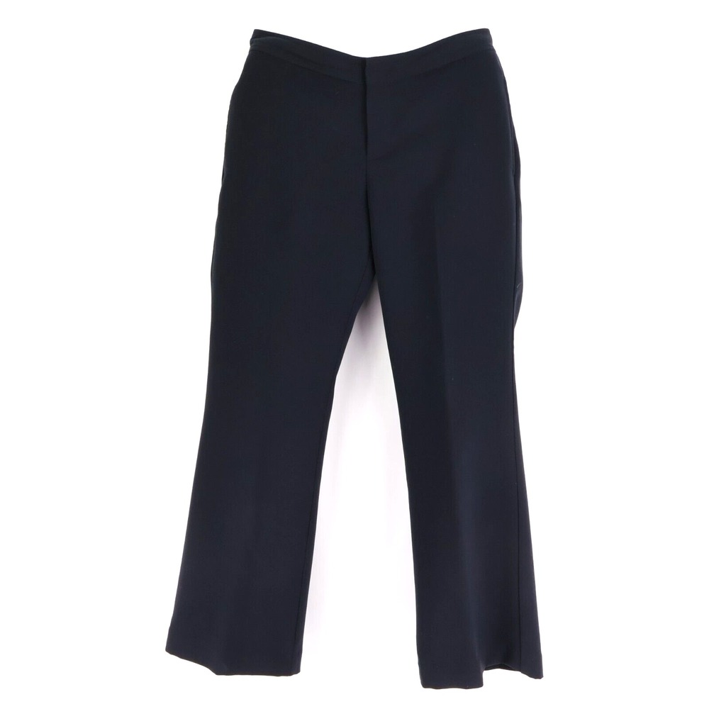 Eddie Bauer Dress Pants Mercer Fit Womens 6P Dark Blue Mid Rise Pockets Bootcut